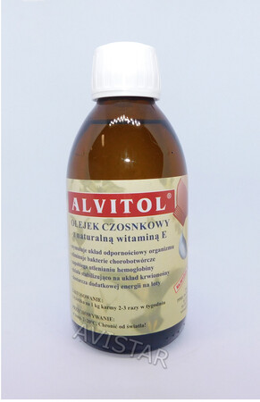 DLA GOŁĘBI - Alvitol olejek czosnkowy z witaminą E 200ml (1)