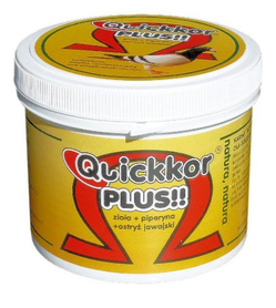 Quickkor Plus omega zioła lecznicze 400g (piperyna, ostryż jawajski)