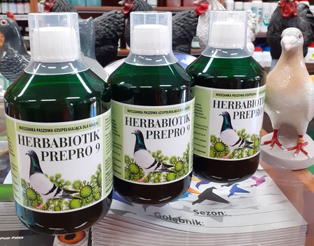 DLA GOŁĘBI - Herbabiotic Prepro 9 500ml IRBAPOL (zioła, probiotyk i probiotyk) (1)